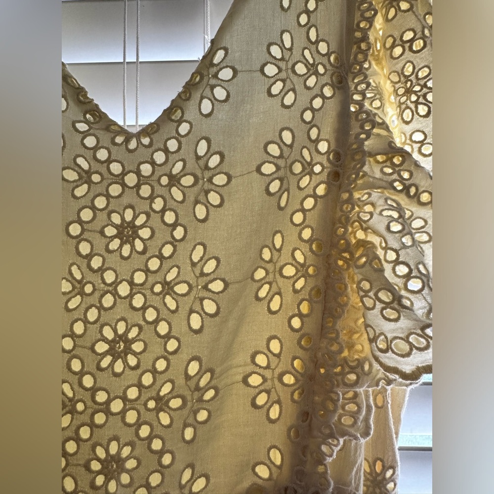LoveShackFancy Yellow Eyelet Maxi Dress - Picture 3 of 6